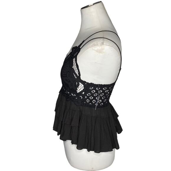 Free People Black Adella Cami size XS NWT - Picture 6 of 11